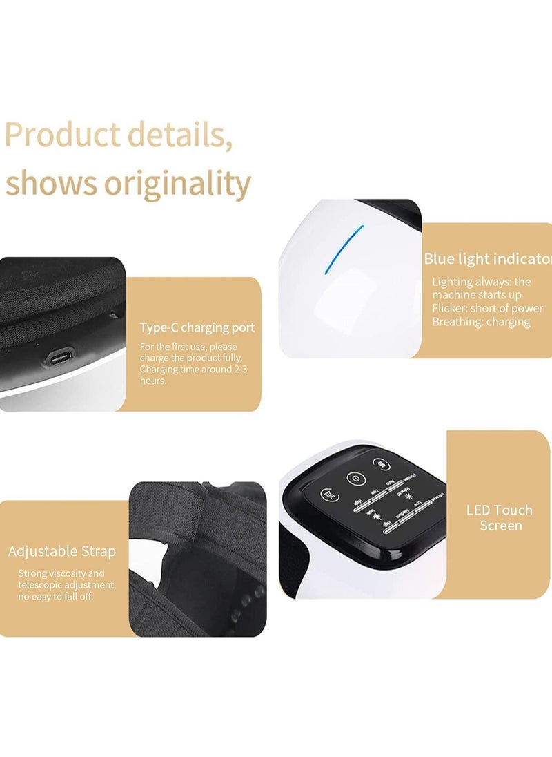 Knee Massager with Heat and Kneading for Pain Relie，Infrared Heated Vibration Physiotherapy for Arthritis Massager