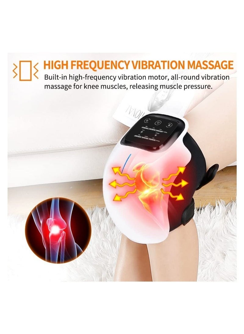 Knee Massager with Heat and Kneading for Pain Relie，Infrared Heated Vibration Physiotherapy for Arthritis Massager