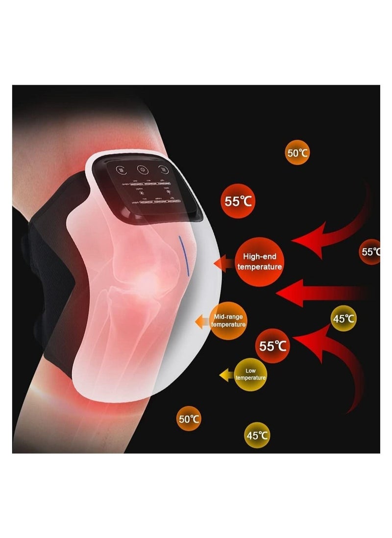 Knee Massager with Heat and Kneading for Pain Relie，Infrared Heated Vibration Physiotherapy for Arthritis Massager
