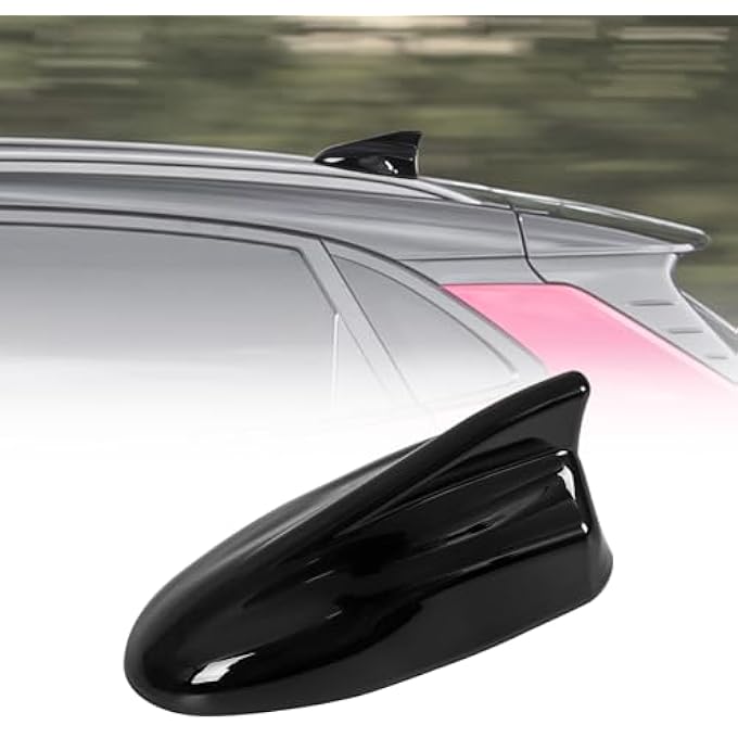 rayihni Shark Fin Antenna Cover,Car Roof Antenna Caps Compatible with Santa Fe Kona 2018 2019 2020 2021 2022 2023,96210-J9300,Antenna Topper Cover,Gloss Black (AT01015302) - Image 1