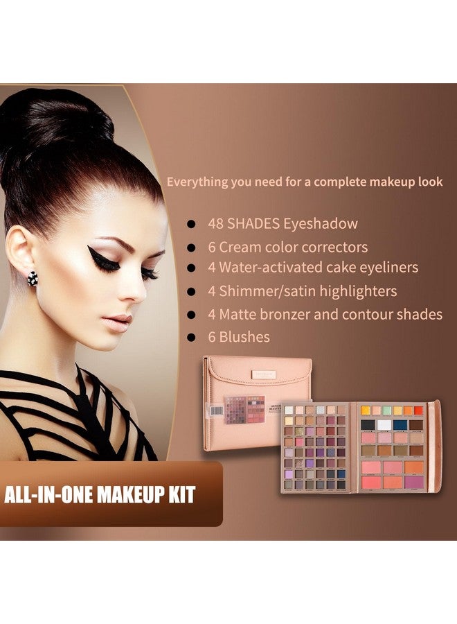 Profusion Cosmetics Artistry Attire 72Pc Beauty Portfolio And Complete Beauty Arsenal With Eyeshadows, Highlighters, And More In One, Versatile Beauty Essential With An All In One Makeup Kit - Image 1