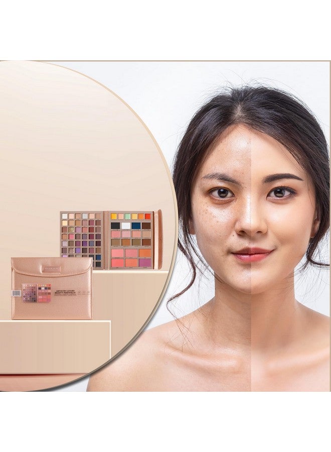 Profusion Cosmetics Artistry Attire 72Pc Beauty Portfolio And Complete Beauty Arsenal With Eyeshadows, Highlighters, And More In One, Versatile Beauty Essential With An All In One Makeup Kit - Image 3