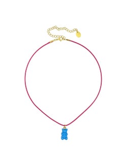 Lola Gummy Bear Cord Necklace Fuschia