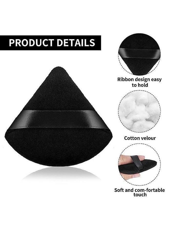 MACPLUS 2 Pcs Makeup Puff Triangle Powder Puff Soft Powder Sponge Foundation Powder Sponge Triangle Sponges With Strap (Multicolour) (Traingle) - Image 2