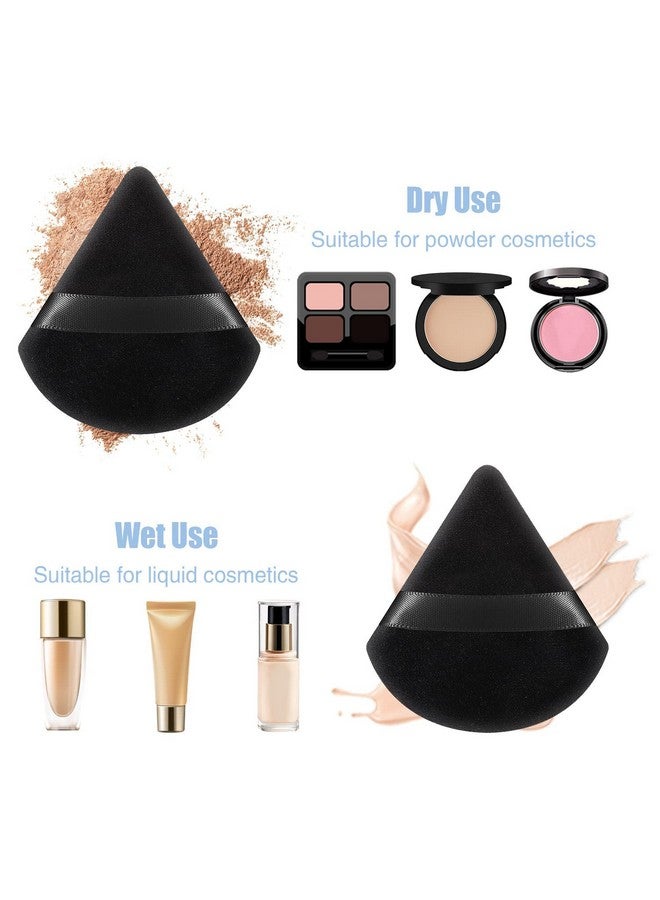 MACPLUS 2 Pcs Makeup Puff Triangle Powder Puff Soft Powder Sponge Foundation Powder Sponge Triangle Sponges With Strap (Multicolour) (Traingle) - Image 5