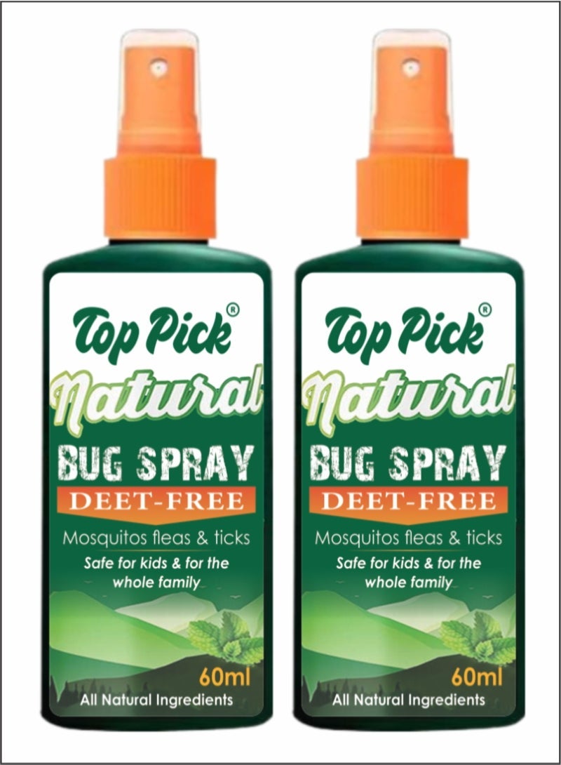 Top Pick DEET-Free Bugs And Mosquito Repellent for Children and Adults (2Pcs)