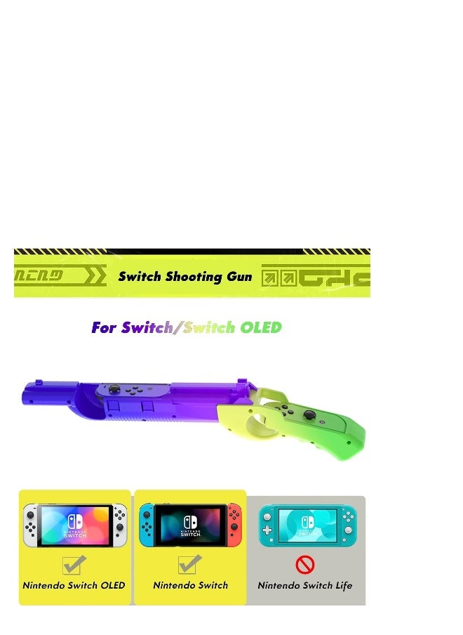 Generic - Game Gun Compatible with Switch/OLED, Replacement Gun Controller Gaming Accessory for N-Switch Shooting Games, Replacement for Joy-Con Gun Controller Game, (Splatoon 3) - Image 1