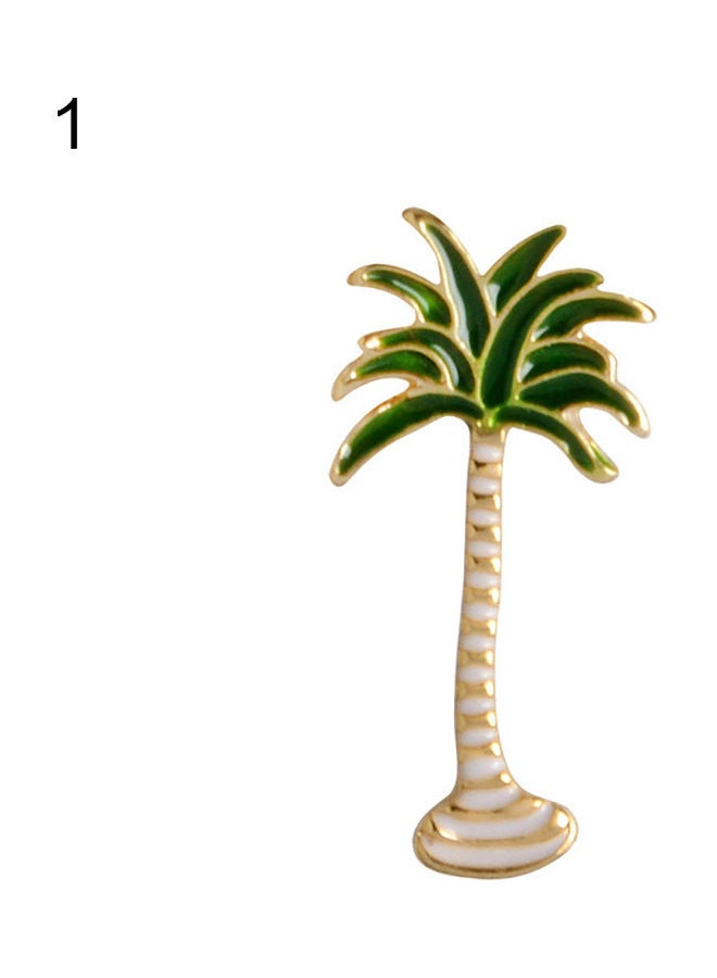 NIBEMINENT Cactus Coconut Tree Leaf Brooch Pin - Image 1