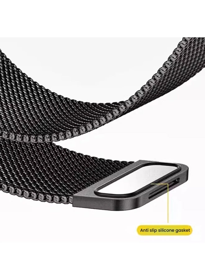 عام سوار معدني قابل للتعديل متوافق مع أشرطة أبل ووتش 42/44/45/49 مم للنساء والرجال، شريط بديل مطور لسلسلة iWatch 9 8 7 SE بمغناطيس مزدوج. - Image 4