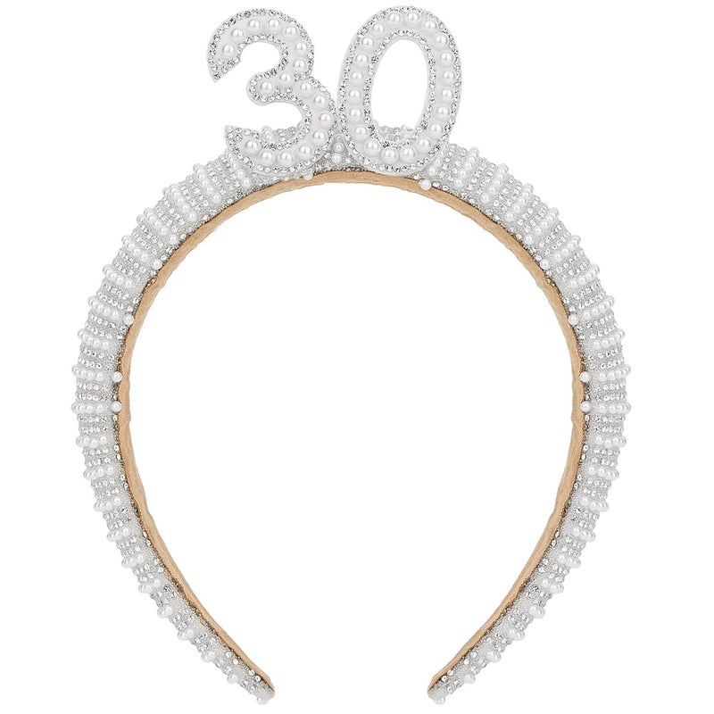 WHAVEL 30th Birthday Decorations for Her 30th Birthday Crown Dirty 30 Headband Gifts for Women