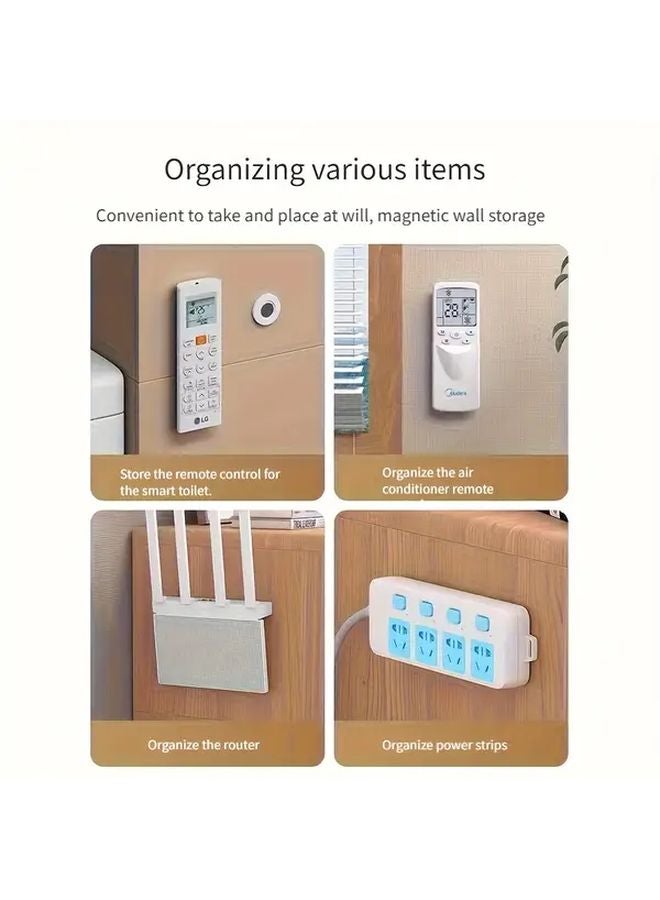 16 Pcs Magnetic Remote Control Holder No Drill Adhesive Wall Mount for TV AC - Image 4