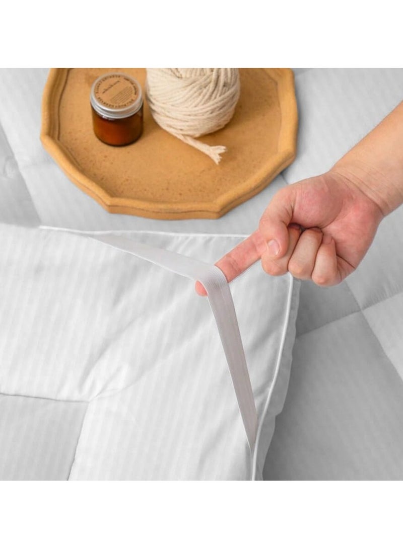 COMFY WHITE HOTEL QUALITY 180 X 200 X 7CM HYPOALLERGENIC COTTON MATTRESS TOPPER WITH FIBER FILLING - Image 4