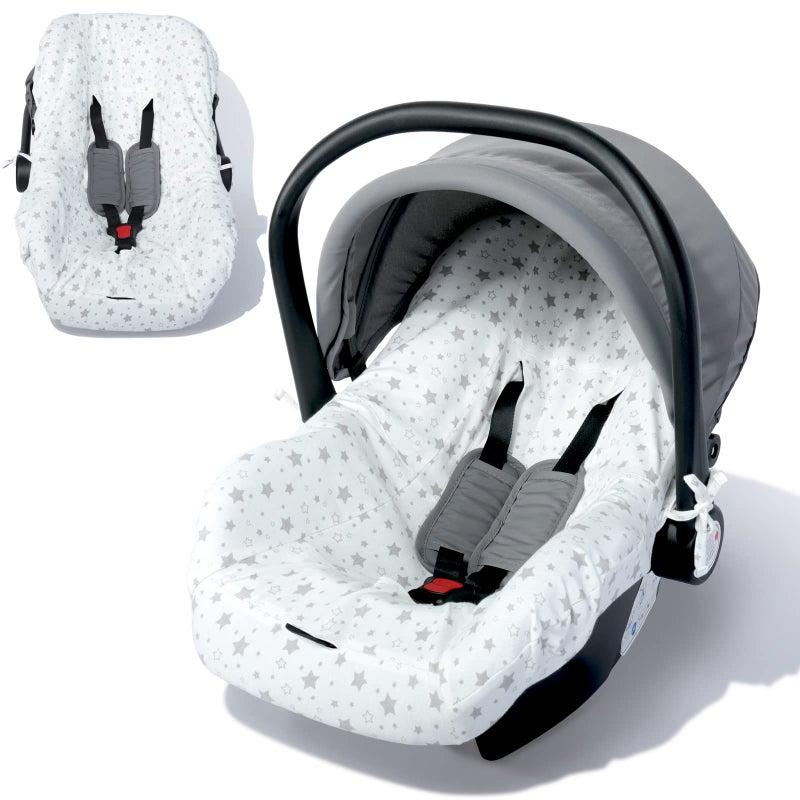 Orzbow Orzbow Infant Car Seat Cover Liner Universal Fit Carseat Protective Cover Made of 100 Cotton Breathable Prevent Wear Dirt Suitable Travel Systems 012m Easy to Clean Machine Washable White 