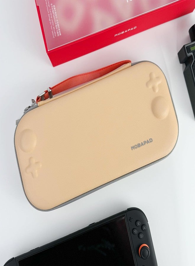 موباباد حقيبة ملحقات نينتندو سويتش 2 من MOBAPAD P1 - حقيبة حمل نحيفة لحماية جهاز سويتش 2 بتصميم غلاف صلب، وبطانة داخلية ناعمة، و12 حاملًا لبطاقات الألعاب، وسحابات YKK (لون كاكي) - Image 2