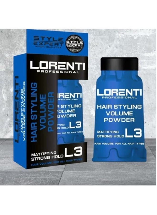 Lorenti Hair Styling Powder Wax L3 | Mattifying Strong Hold Volume Powder 30g - Image 1