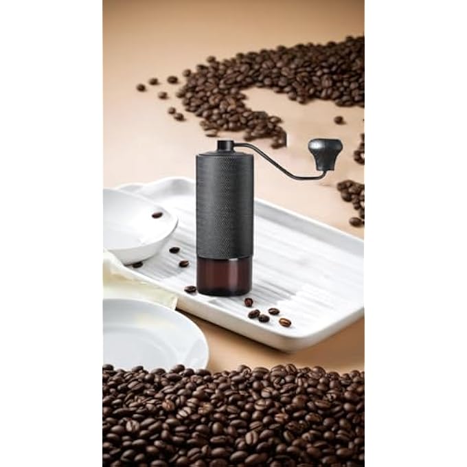 Honwor Manual Coffee Grinder  Stainless Steel Conical Burr Double Bearing Adjustable Settings30G Capacity For Home Office Travel - Image 3