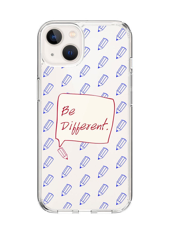 Stylizedd - Classic Clear Case for Apple iPhone 14 Hybrid Soft Case Flexible Edges Anti Drop TPU PC Gel Thin Transparent Cover [ Designed for Apple iPhone 14 ] - Be Different - Image 1