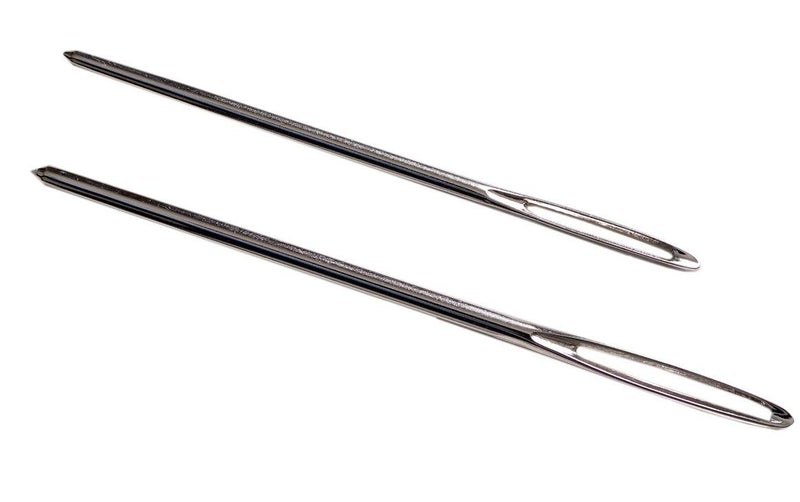 PONY Knitting Pins(25cm)- Set of 7(Size:6G to12G) & Knitting Needle for Neck No.12(23cm) Pair of 4 & Large Eye Loops Wool Needles-Set of 3 & Stainless Steel Needles-Set of 2 - Image 5