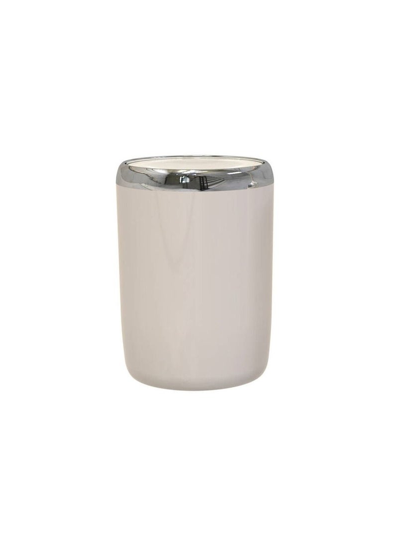 Primanova Acrylic Basket Trash Can Be For In Your Home Under Desk, Office, Bedroom, Bathroom 6 Liter-Beige 