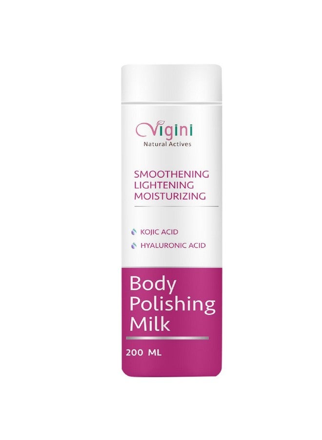 Vigini Skin Full Body Lightening Brightening Polishing Milk Lotion I Kojic & Hyaluronic Acid I Deep Dry Skin Moisturizer I Soft Smooth Skin I All Weather & Skin Types Men Women 200Ml - Image 1
