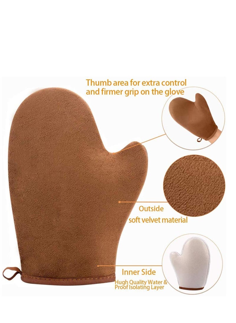 SYOSI - Glitz Self Tanning Mitt Tan Mitt  Double Sided Fake Tan Mitt Self Tan Mitt With Thumb Ultra Soft Tanning Mit 2 Pack - Image 1