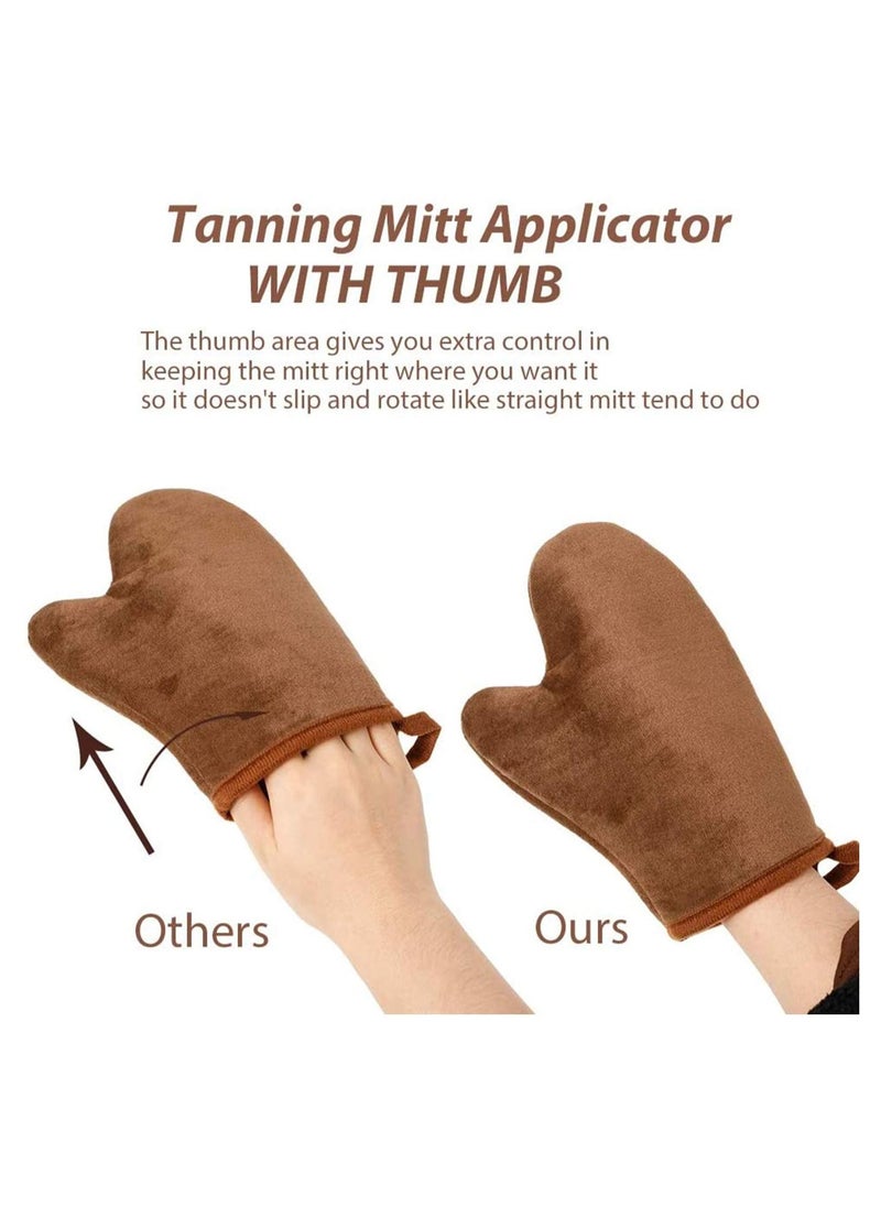 SYOSI - Glitz Self Tanning Mitt Tan Mitt  Double Sided Fake Tan Mitt Self Tan Mitt With Thumb Ultra Soft Tanning Mit 2 Pack - Image 1