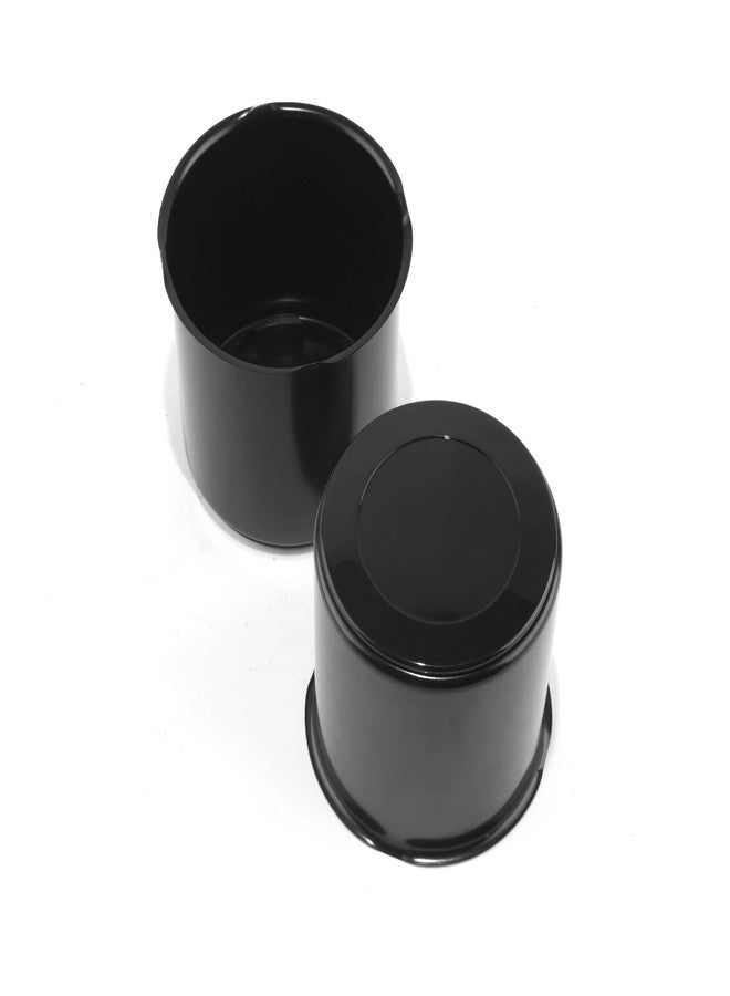 DewFlew 2Pcs 3.15" Push Through Wheel Center Caps Stainless Trailer Hub Cap for Truck SUV RV Wheel Rim (Fit 3.15" Bore 3.46" H Matte Black) - Image 2