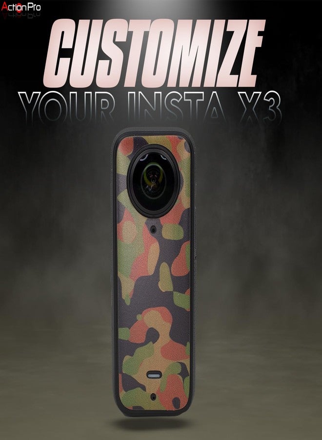 اكشن برو غطاء مقاوم للماء لكاميرا Action Pro، متوافق مع كاميرا الحركة Insta-360 X3 (الجيش) - Image 2