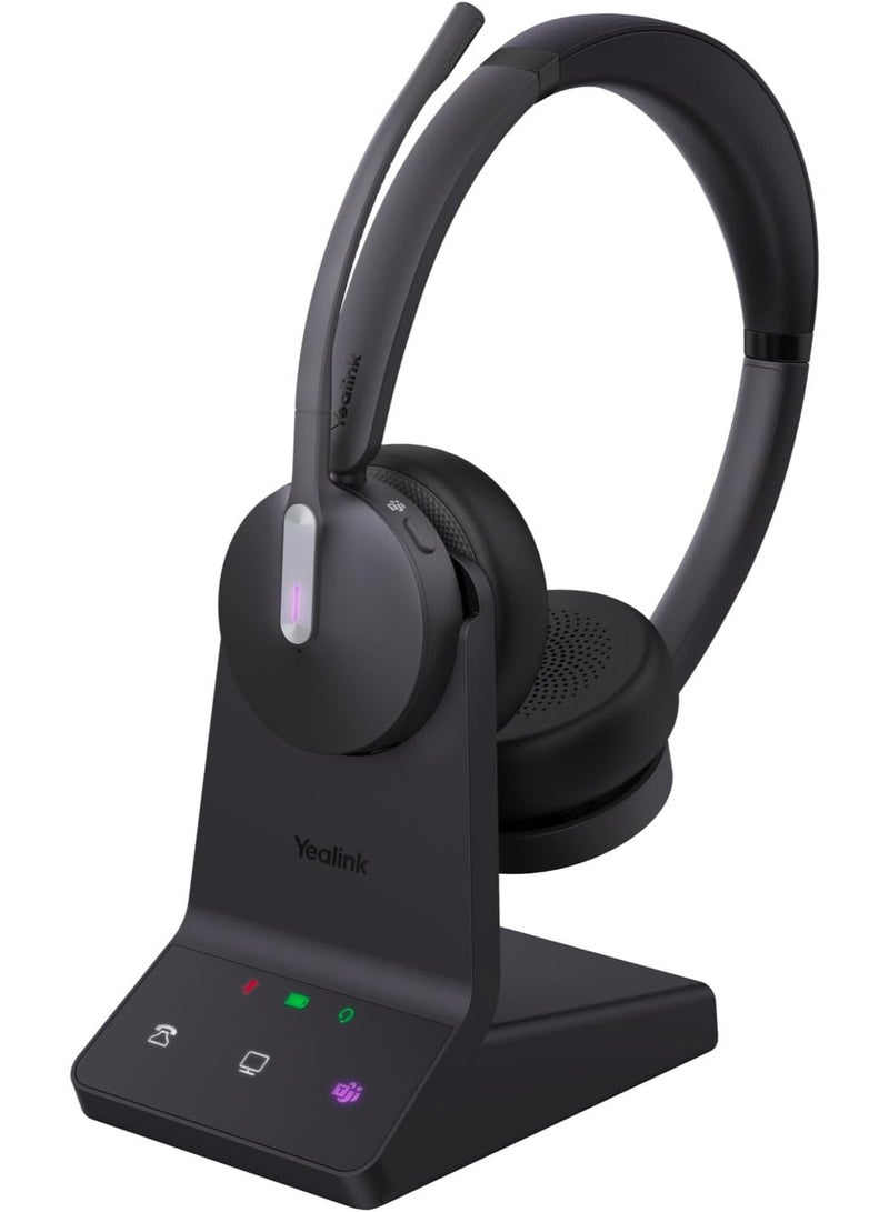 Yealink WH64 Dual Teams Headset with Base Station - Optimised for Microsoft Teams, Two-Ear Design, Noise Cancelling, USB Connection - Image 1