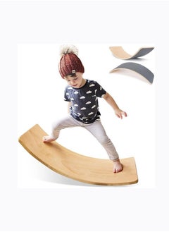 Arabest 83CM Extra Long Wooden Balance Board Wobble Board for Kids, Teens, Adults Wood Kids Toys for Kids, Waldorf Toys, Kids Wooden Toys, Wobble Balance Board Kids, Rocker Board for Yoga and Exercise  - Image 1