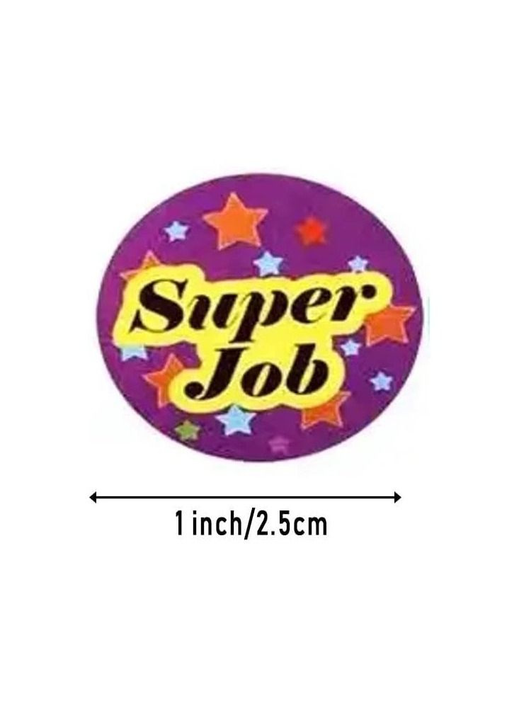 JOLLITY LLC 1000 قطعة ملصقات تحفيزية صغيرة للأطفال والمعلمين في الفصل الدراسي 2 لفات - Image 3