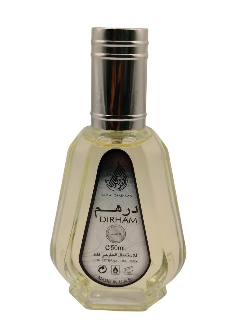 ارض الزعفران دِرهَم من أرض الزعفران أو دو برفيوم 50 مل – نفحات حمضية زهرية خشبية، ثبات طويل للجنسين، عطر يومي عربي برذاذ - Image 3