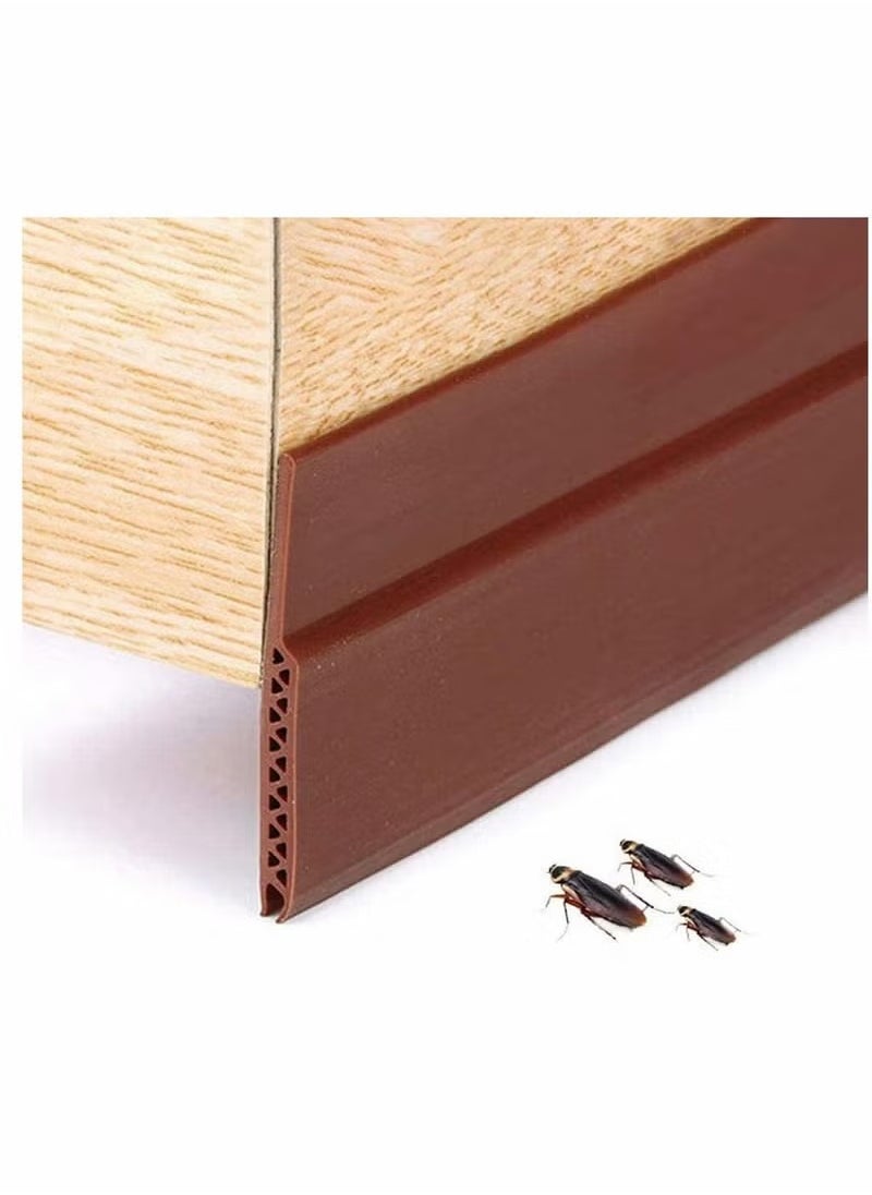 Generic Door Draft Stopper ,Under Door Seal For Exterior And Interior DoorsBottom Seal for Exterior & Interior Doors Blocker for Insects Dust Noise Seal For Exterior And Interior Doors Door Sweep Strip Under Door Draft Blocker Soundproof Door Bottom(Thin Version 1/2/3PCs)  - Image 3