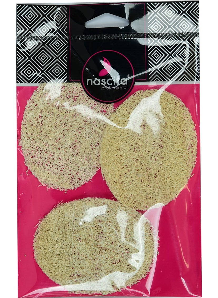 Nascita Natural Pumpkin Fiber Exfoliating Oval Facial Pad Scrub 3 Pieces 9x7 cm  - Image 4