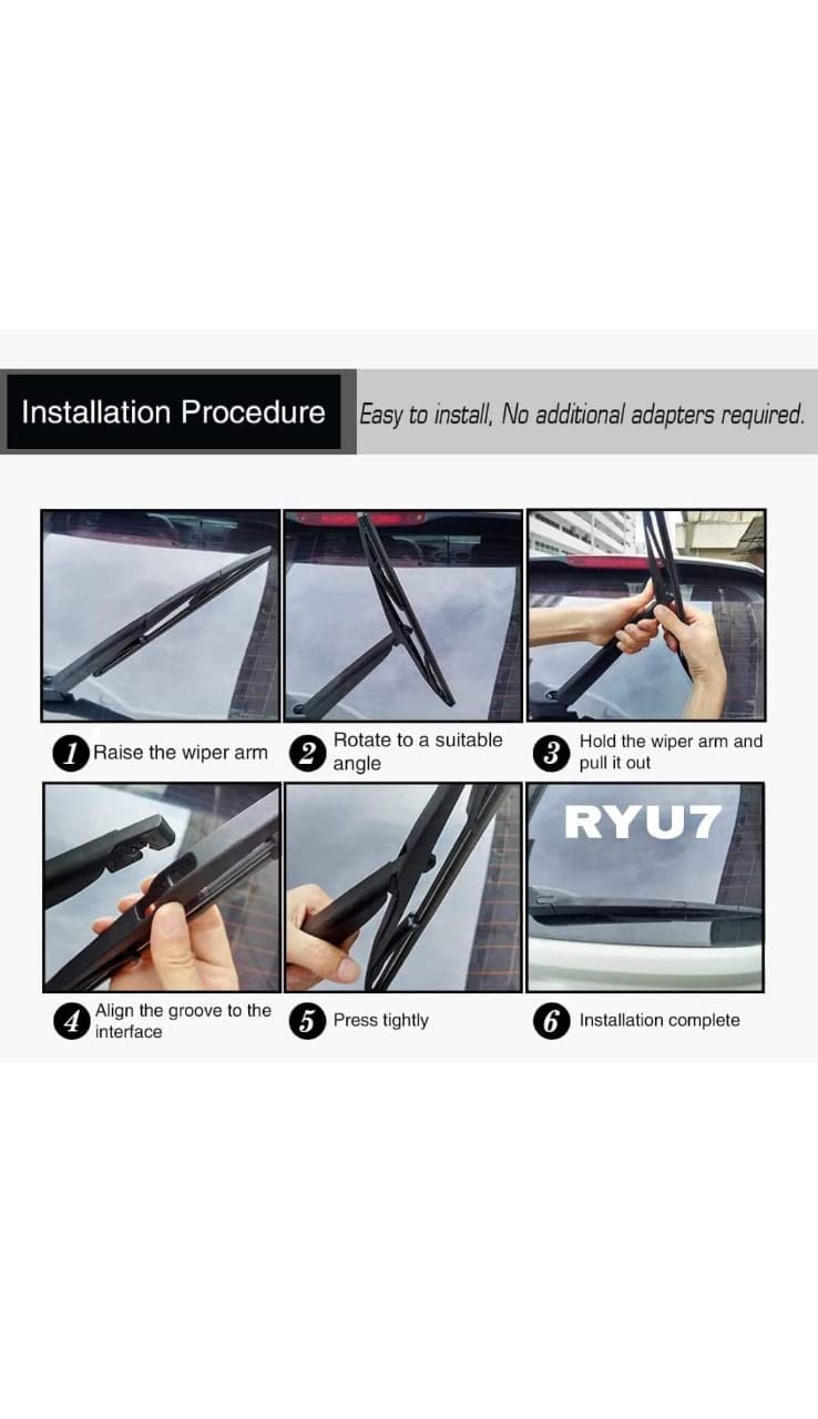 RYU7® Rear Wiper only Blade Exact Fit Design Compatible with i20/i20 Elite/Active/Creta Old - Image 5