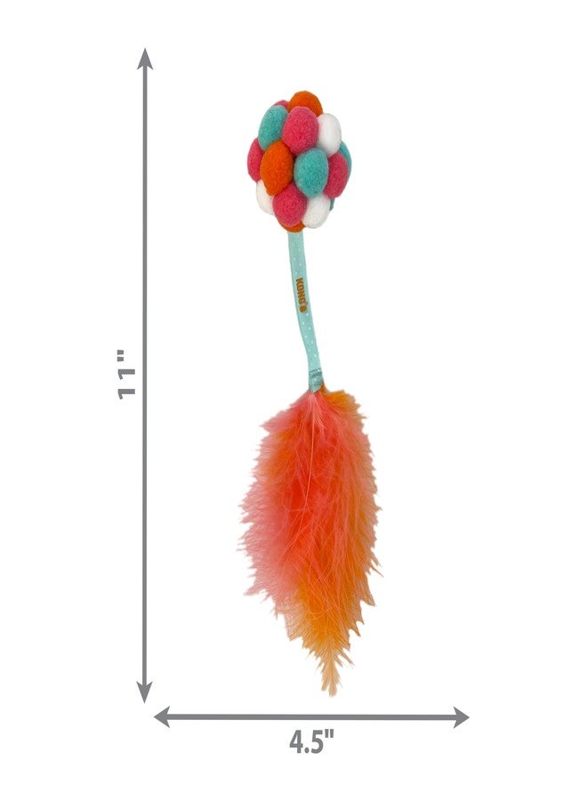 كونج لعبة KONG Active Bubble Ball خفيفة الوزن متعددة الحواس على شكل كرة بوم بوم، لعبة خفاش ومطاردة للقطط - Image 3