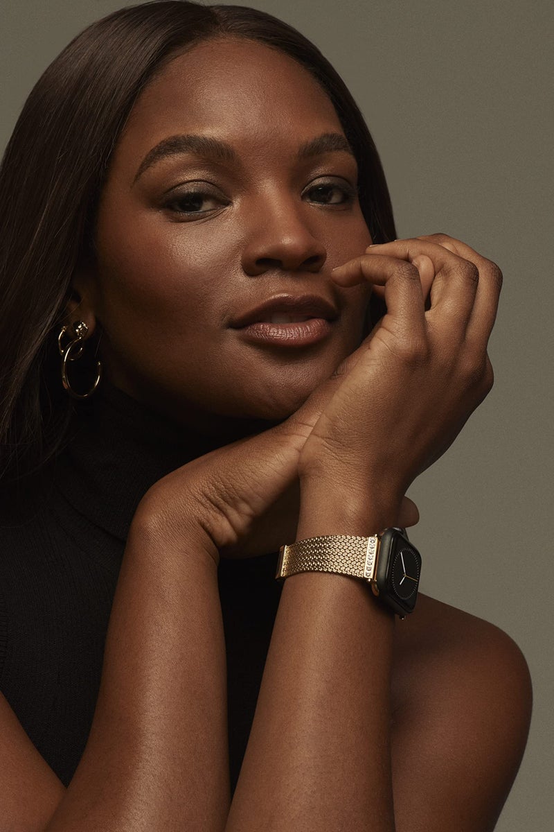 Anne Klein Mesh Fashion Band for Apple Watch, Secure, Adjustable, Apple Watch Replacement Band, Fits Most Wrists - Image 2