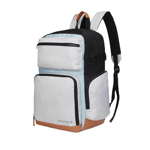 Provogue Zuno 28 litres everyday backpack with 15.6 inch laptop compartment for men and women in Cloud Grey, stylish contemporary daily use college, office and outdoor bag | With organiser - Image 1