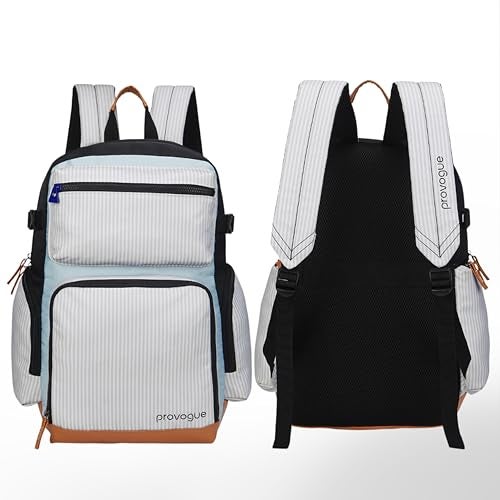 Provogue Zuno 28 litres everyday backpack with 15.6 inch laptop compartment for men and women in Cloud Grey, stylish contemporary daily use college, office and outdoor bag | With organiser - Image 2