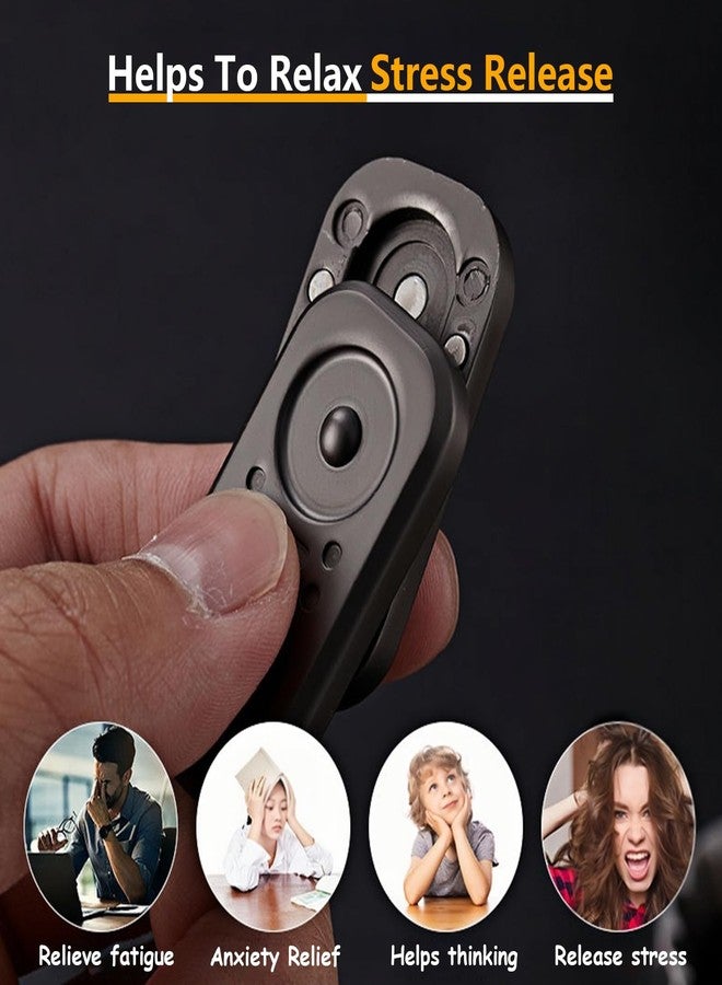 YJPPDD Metal Fidget Slider, EDC Fidget Toys Adults, Free-Floating Silent Haptic Finger Spinning Toy, ADHD Stress Reliever, Focus Aid Fidget Blocks, Unique Party Favor & Novelty Gadgets (Owl) - Image 4