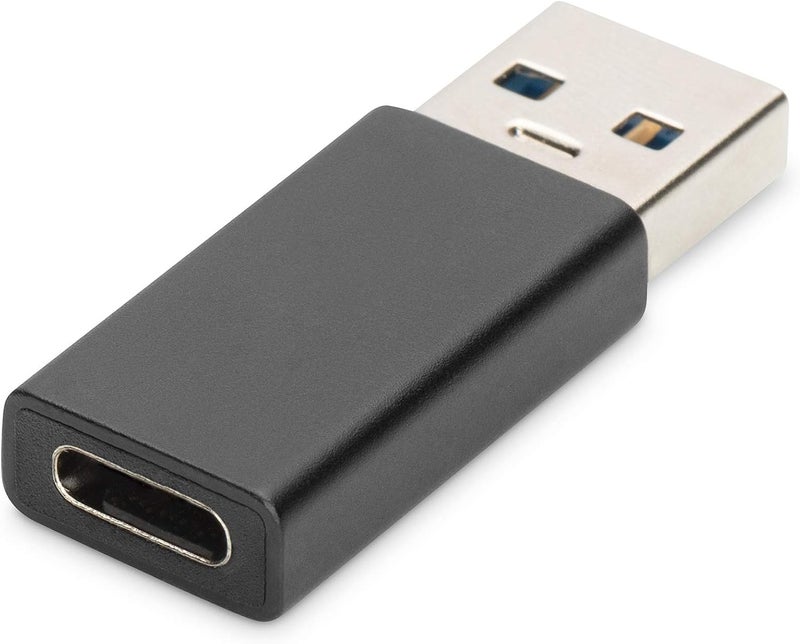 DIGITUS USB 3.2 Gen1 USB Adapter - Adapter - USB A (male) to USB C (female) - 5 Gbit/s - Adapter cable, USB cable - Black - Image 4
