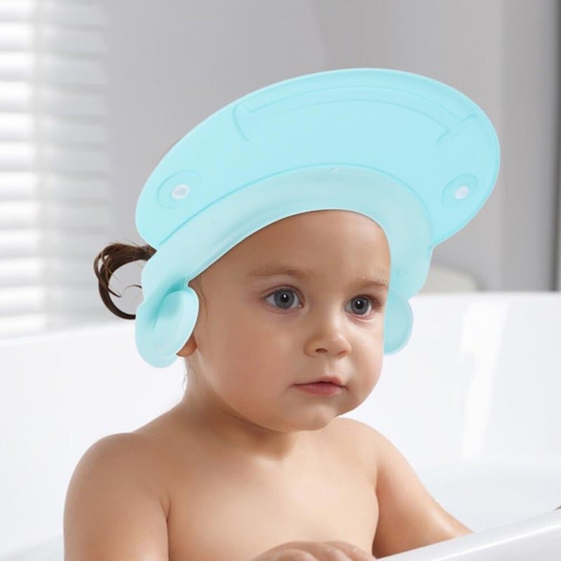 Adjustable Shower Cap For Kids 2 Pack Bathing Hat With Ear Protection - Image 5