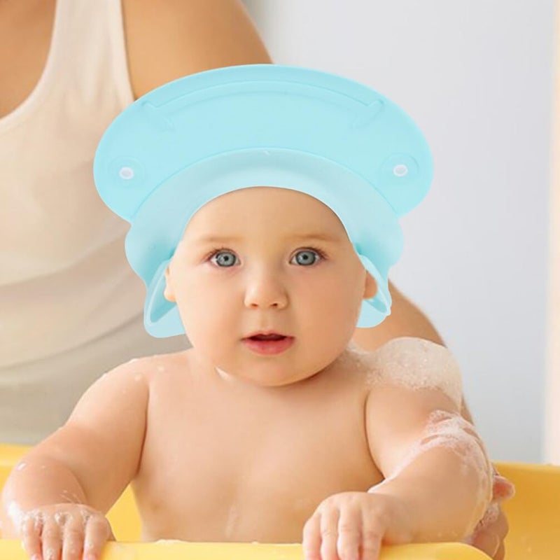 Adjustable Shower Cap For Kids 2 Pack Bathing Hat With Ear Protection - Image 4