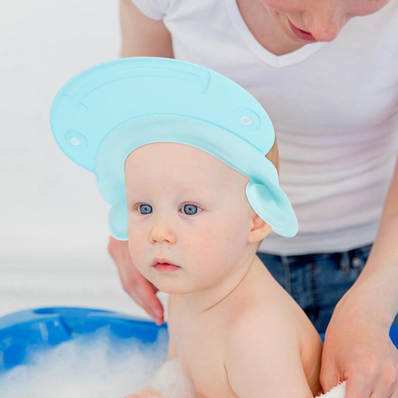 Adjustable Shower Cap For Kids 2 Pack Bathing Hat With Ear Protection - Image 3