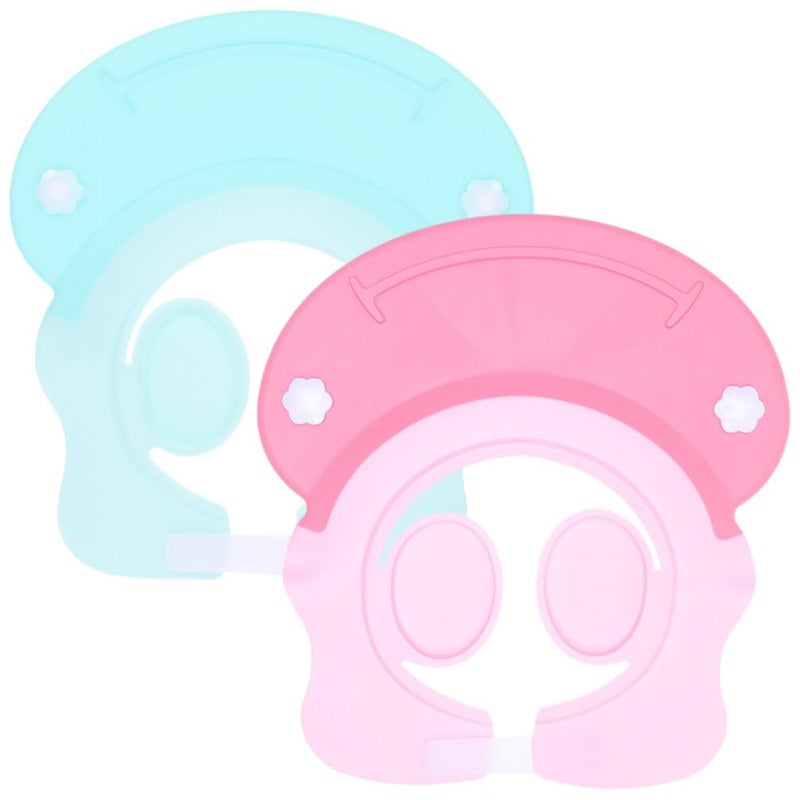 Adjustable Shower Cap For Kids 2 Pack Bathing Hat With Ear Protection - Image 2