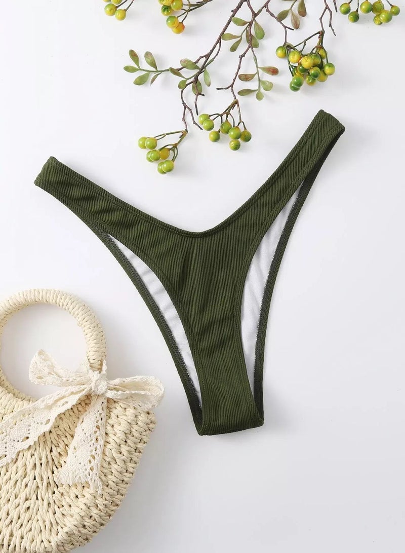 Generic Rib High Cut Bikini Panty - Image 1