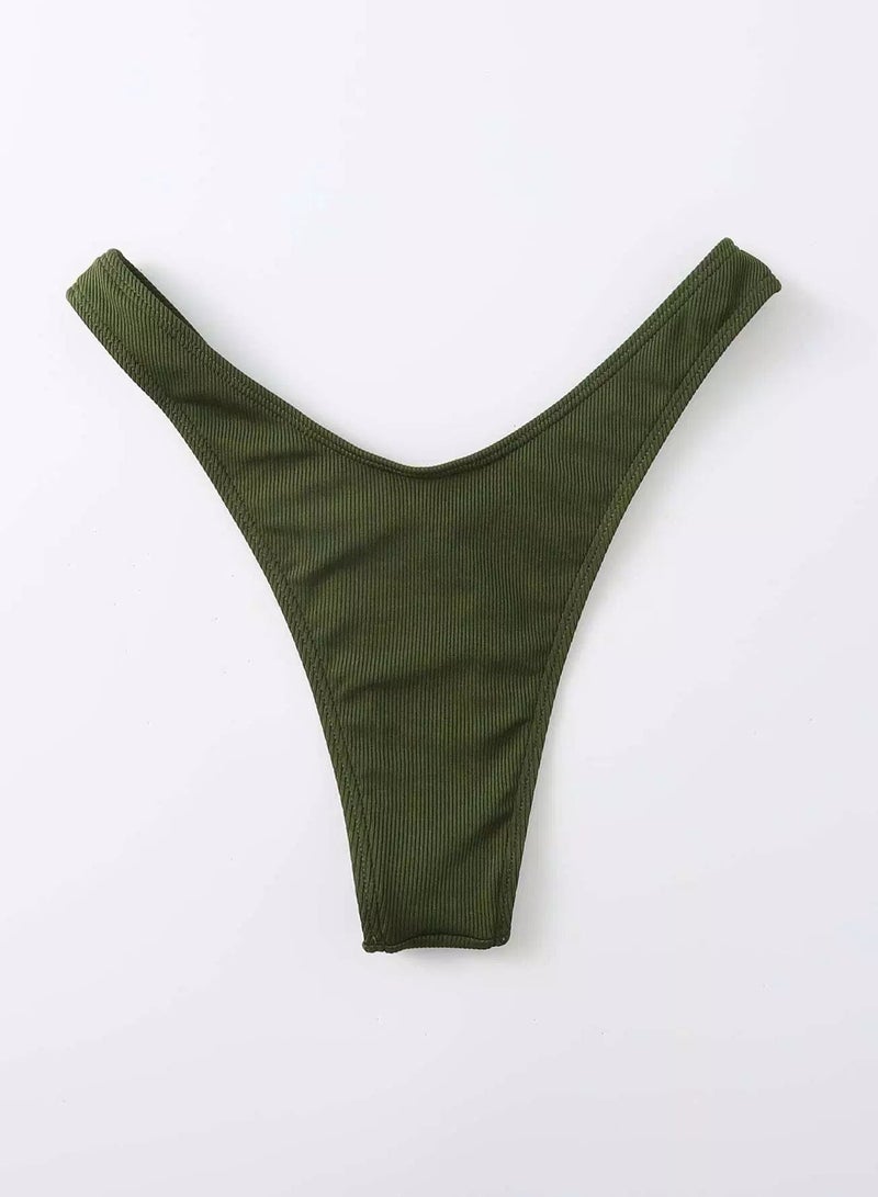 Generic Rib High Cut Bikini Panty - Image 2