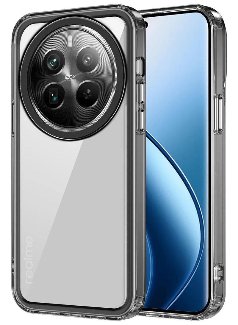 general Realme 12 Pro Plus Case, Crystal Clear Slim Hybrid Hard Back and TPU Rubber Grip Rim Bumper Skin Shockproof Cover for Realme 12 Pro+ - Image 1