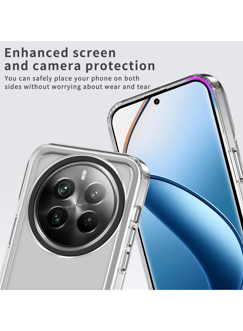 general Realme 12 Pro Plus Case, Crystal Clear Slim Hybrid Hard Back and TPU Rubber Grip Rim Bumper Skin Shockproof Cover for Realme 12 Pro+ - Image 4
