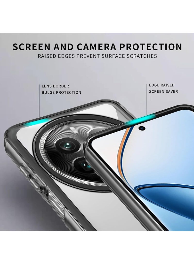 general Realme 12 Pro Plus Case, Crystal Clear Slim Hybrid Hard Back and TPU Rubber Grip Rim Bumper Skin Shockproof Cover for Realme 12 Pro+ - Image 3